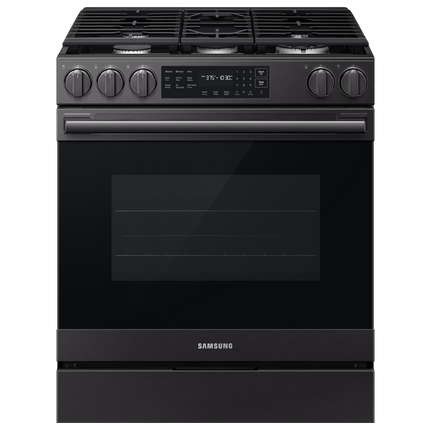 Samsung Gas Slide-In Range True Convection with Air Fry Max Air Sous Vide 6.0 cu.ft. - Matte Black