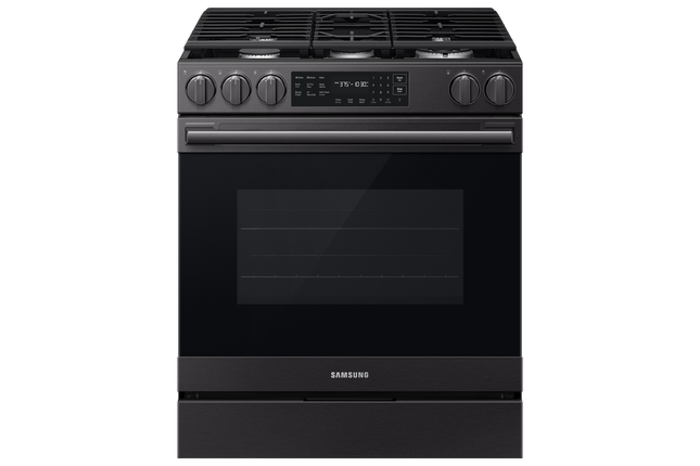 Samsung Gas Slide-In Range True Convection with Air Fry Max Air Sous Vide 6.0 cu.ft. - Matte Black