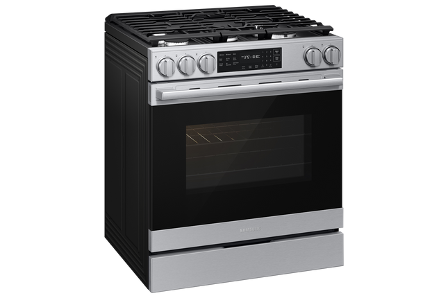 Samsung Gas Slide-In Range True Convection with Air Fry Max Air Sous Vide 6.0 cu.ft. - Stainless Steel