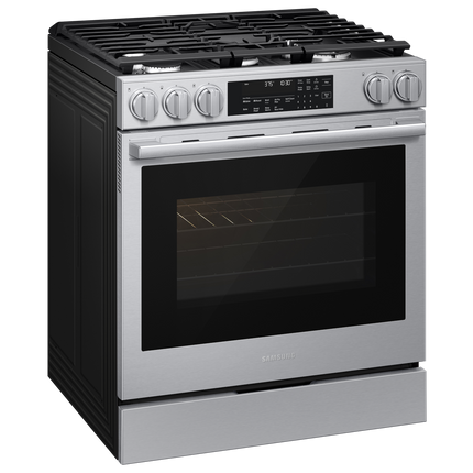Samsung Gas Slide-In Range True Convection with Air Fry Max | Air Sous Vide | Soft Closing Door 6.0 cu.ft. - Stainless Steel
