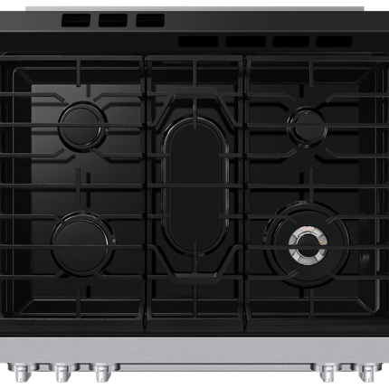 Samsung Gas Slide-In Range True Convection with Air Fry Max | Air Sous Vide | Soft Closing Door 6.0 cu.ft. - Stainless Steel