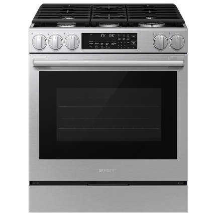 Samsung Gas Slide-In Range True Convection with Air Fry Max | Air Sous Vide | Soft Closing Door 6.0 cu.ft. - Stainless Steel