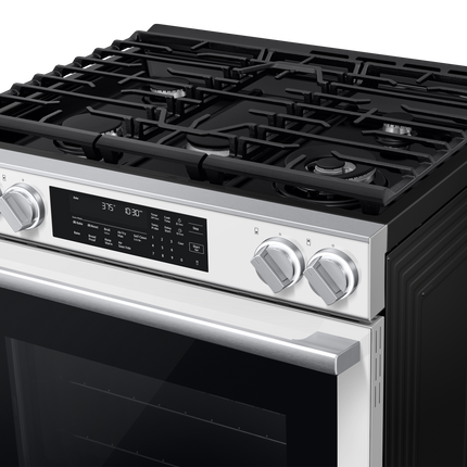 Samsung Gas Slide-In Range True Convection with Air Fry Max | Air Sous Vide | Soft Closing Door 6.0 cu.ft. - White