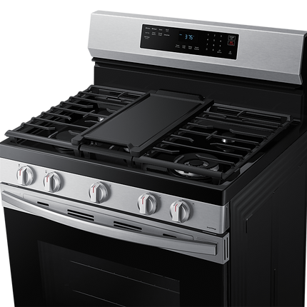 Samsung 30" 6.0 cu. Ft. Smart Gas Freestanding Fan Convection Range with Air Fry