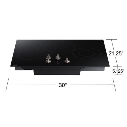 Samsung 30" 4-Element Electric Cooktop with Knob Controls