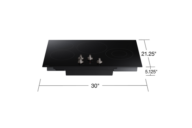 Samsung 30" 4-Element Electric Cooktop with Knob Controls