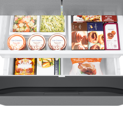 Samsung Bespoke AI 3-Door French Door Refrigerator RF60 Jumbo Mega Capacity External Water & Ice Dispenser 31 cu.ft.