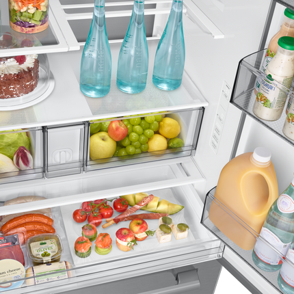Samsung Bespoke AI 3-Door French Door Refrigerator RF70 Host Zero Clearance Fit External Water & Ice Dispenser 24 cu.ft.