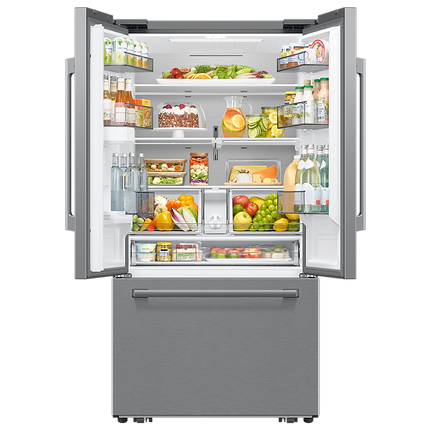 Samsung Bespoke AI 3-Door French Door Refrigerator RF70 Sleek Zero Clearance Fit In-Door Tall Dispenser 24 cu.ft.