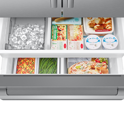 Samsung Bespoke AI 3-Door French Door Refrigerator RF70 Sleek Zero Clearance Fit In-Door Tall Dispenser 24 cu.ft.