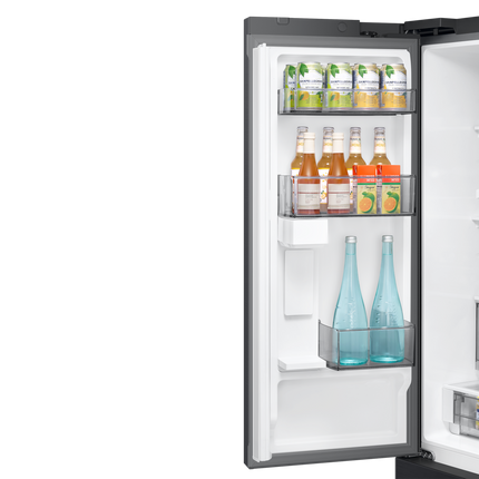 Samsung Bespoke AI 3-Door French Door Refrigerator RF70 Sleek Zero Clearance Fit In-Door Tall Dispenser 29 cu.ft. - Black