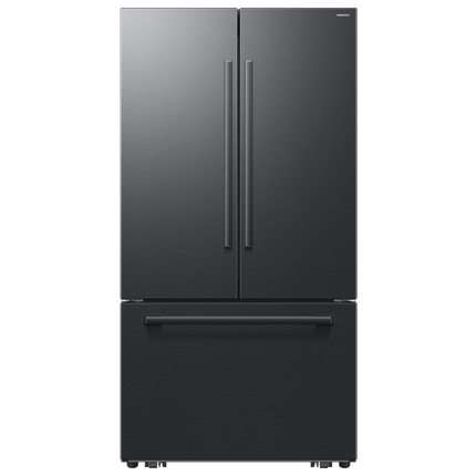 Samsung Bespoke AI 3-Door French Door Refrigerator RF70 Sleek Zero Clearance Fit In-Door Tall Dispenser 29 cu.ft. - Black