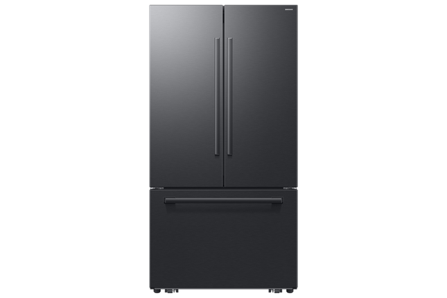 Samsung Bespoke AI 3-Door French Door Refrigerator RF70 Sleek Zero Clearance Fit In-Door Tall Dispenser 29 cu.ft. - Black
