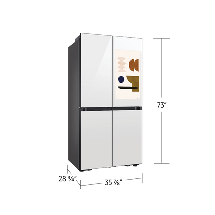 Samsung 36" 23 cu.ft. Bespoke AI Counter Depth 4-Door Flex Refrigerator with Family Hub - White