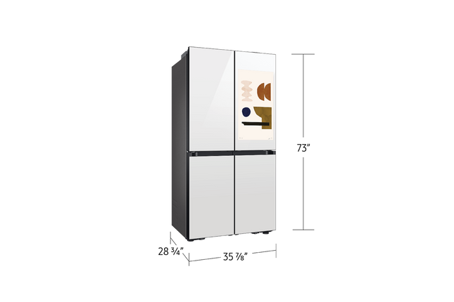 Samsung 36" 23 cu.ft. Bespoke AI Counter Depth 4-Door Flex Refrigerator with Family Hub - White
