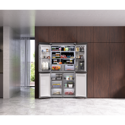 Samsung 36" 23 cu.ft. Bespoke AI Counter Depth 4-Door Flex Refrigerator with Family Hub - White