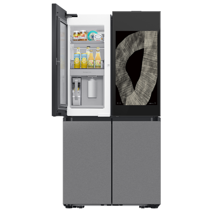 Samsung 36" 23 cu.ft. Bespoke AI Counter Depth 4-Door Flex Refrigerator with Family Hub - Stainless Steel