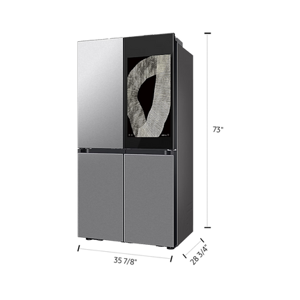 Samsung 36" 23 cu.ft. Bespoke AI Counter Depth 4-Door Flex Refrigerator with Family Hub