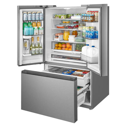 Midea 31.7 Cu. Ft. 36” Standard Depth French Door with AutoFill Pitcher and Dual Ice Maker