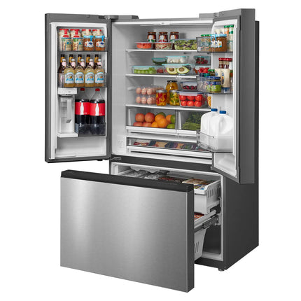 Midea 26.5 Cu. Ft. 36” Counter-Depth French Door with AutoFill Pitcher and Dual Ice Maker