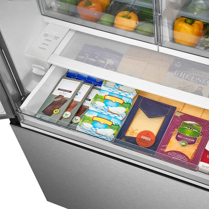Midea 31.7 Cu. Ft. 36” Standard Depth French Door with AutoFill Pitcher and Dual Ice Maker